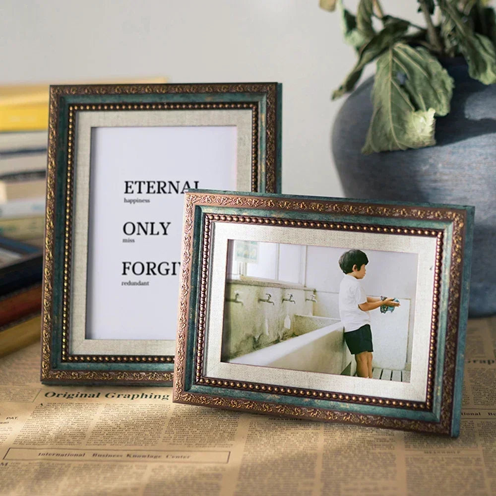 European Retro Photo Frame, Picture Card, Hanging Wall Frame, Wedding Anniversary, Landscape Poster Frame, Palace Decoration