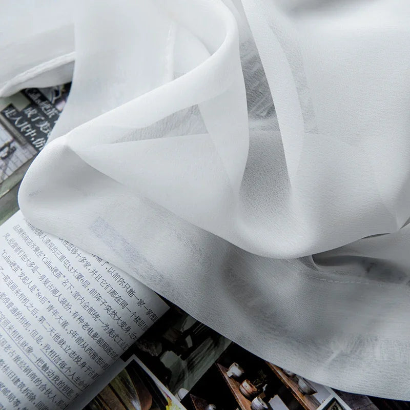 Voilage tulle moderne semi transparent pour salon chambre