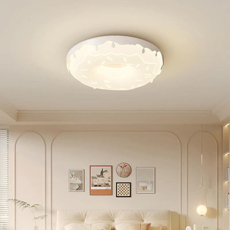 Moderner Donut-Deckenleuchte im Girly-Stil, schlicht und elegant - vue 6 sur 10