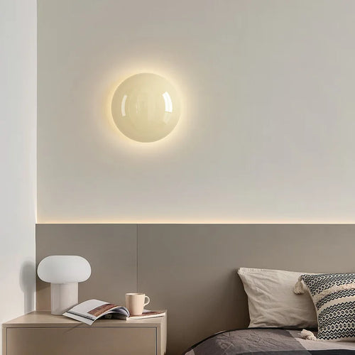 Applique murale led ronde nordique en métal décorative d'intérieur