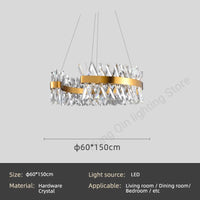 lustre en cristal lumineux suspension décorative pour intérieur
