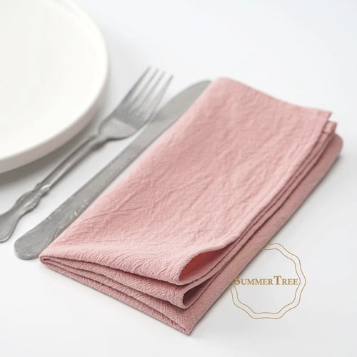Serviette de table coton lavé style vintage - vue 4 sur 7