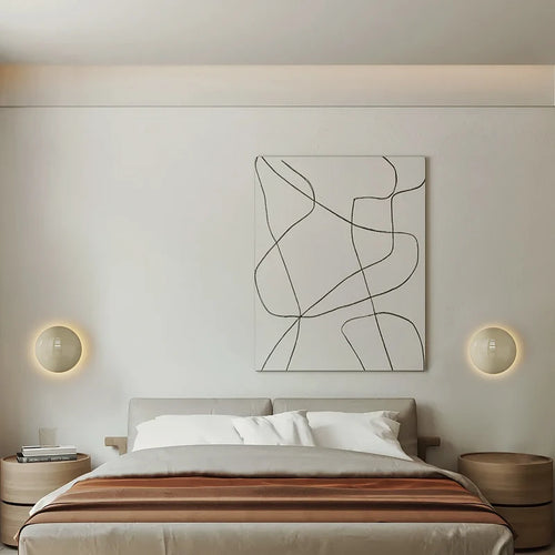 Runde minimalistische Wandleuchte im Bauhaus-Stil mittelalterlich - vue 4 sur 11