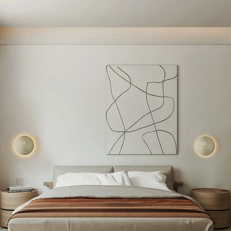 Runde minimalistische Wandleuchte im Bauhaus-Stil mittelalterlich - vue 4 sur 11
