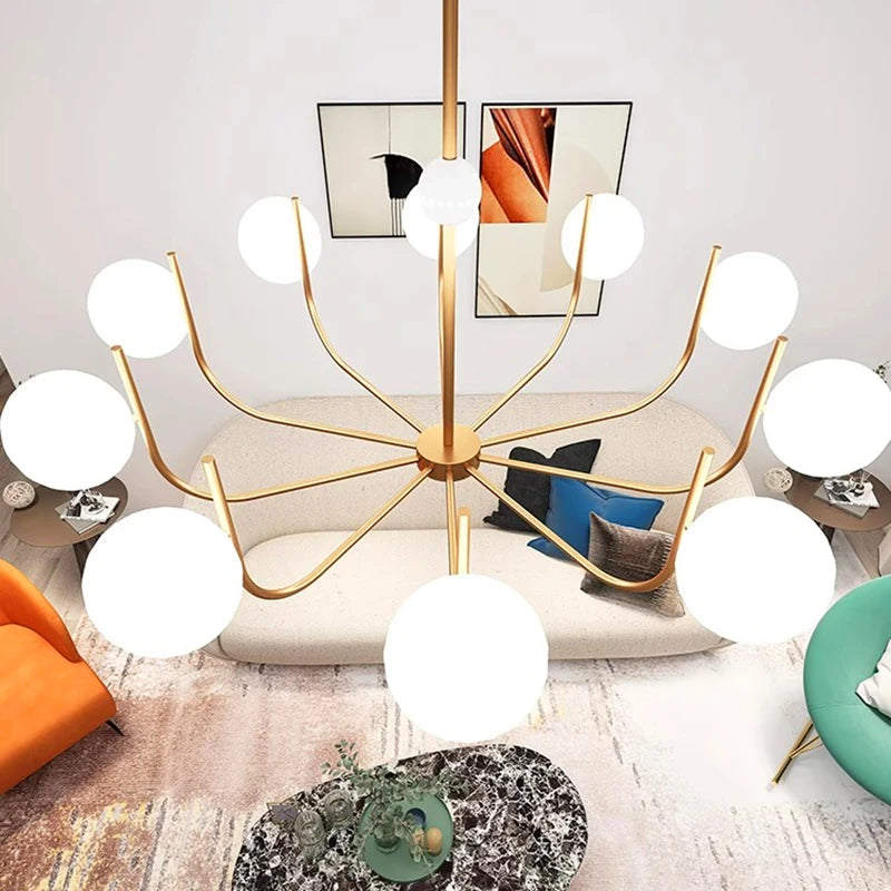 lustre moderne à led pour éclairage intérieur suspendu - vue 4 sur 6