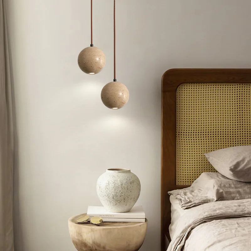 suspension à led en pierre de grotte design moderne pour intérieur - vue 5 sur 7