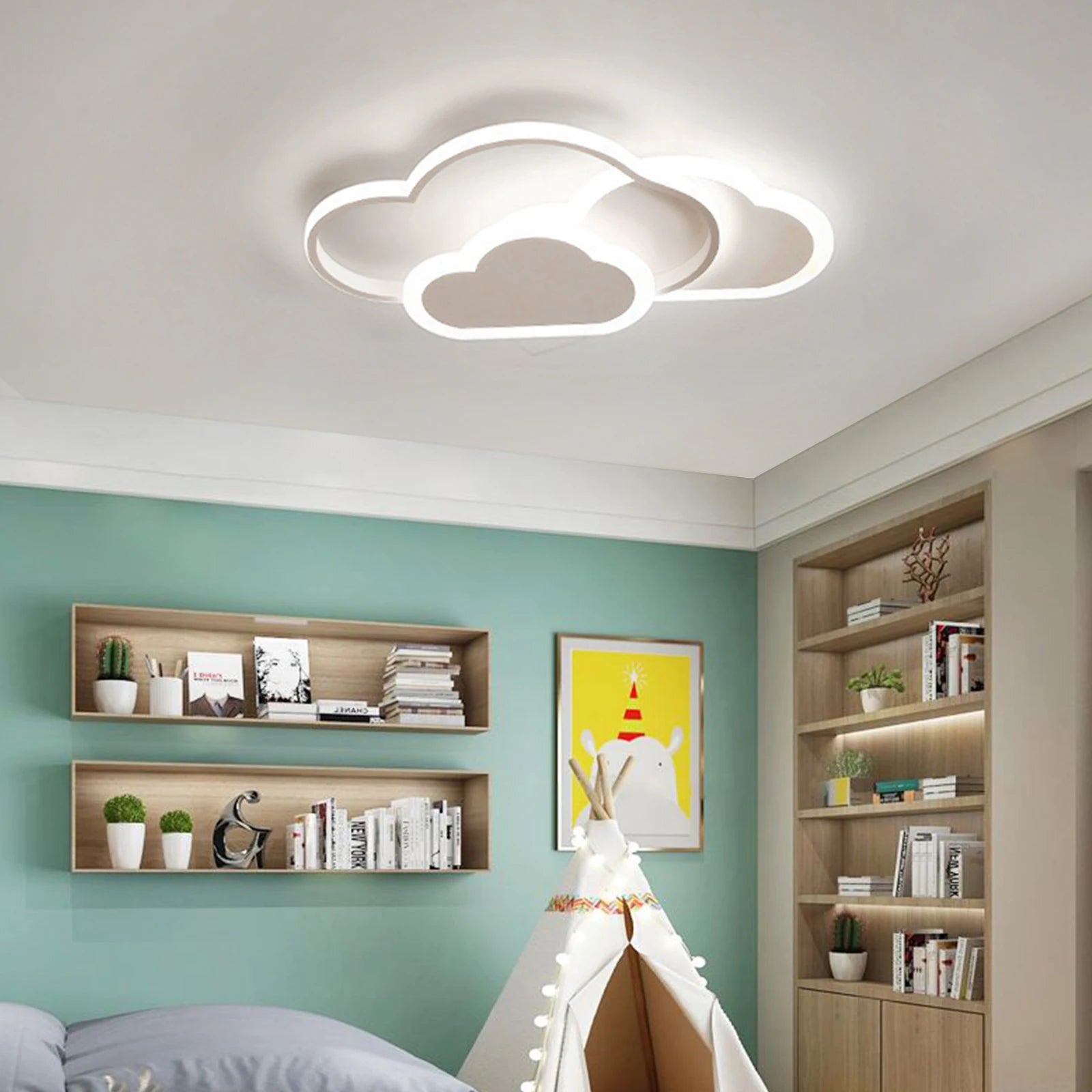 plafonnier led cloud éclairage moderne pour enfant - vue 6 sur 7