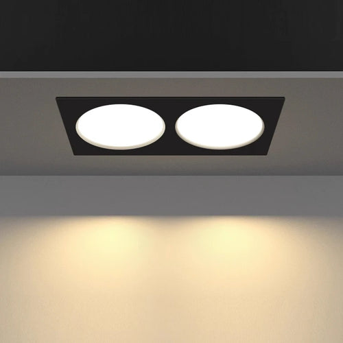Ultraflacher LED-Einbauspot mit Doppelkopf im modernen Design - vue 10 sur 18