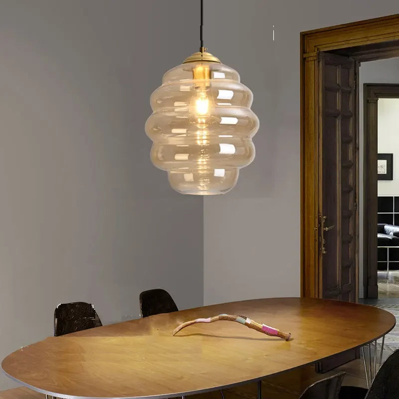 Moderner Glas-Kronleuchter für Küche und Restaurant - vue 5 sur 15
