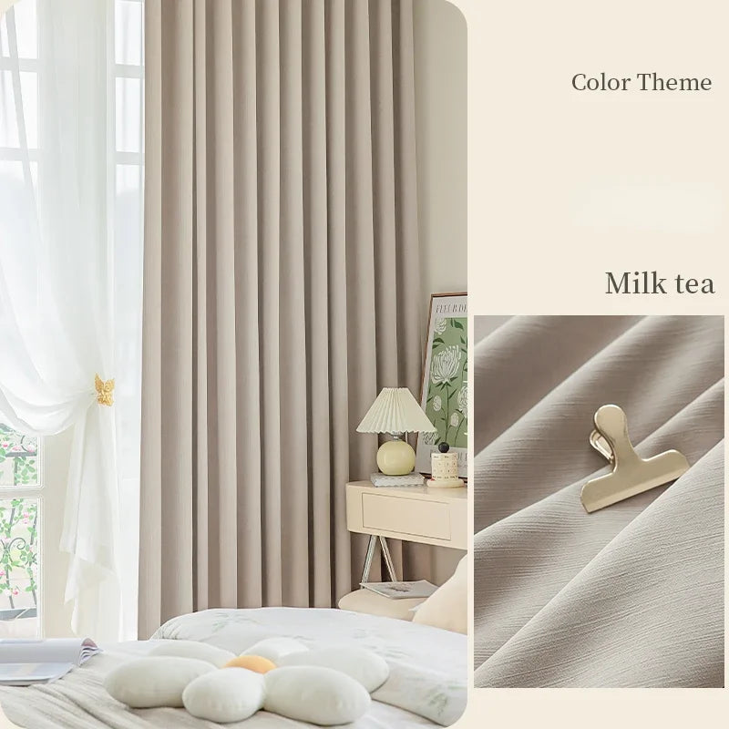 Rideau occultant moderne plissé pour salon et chambre