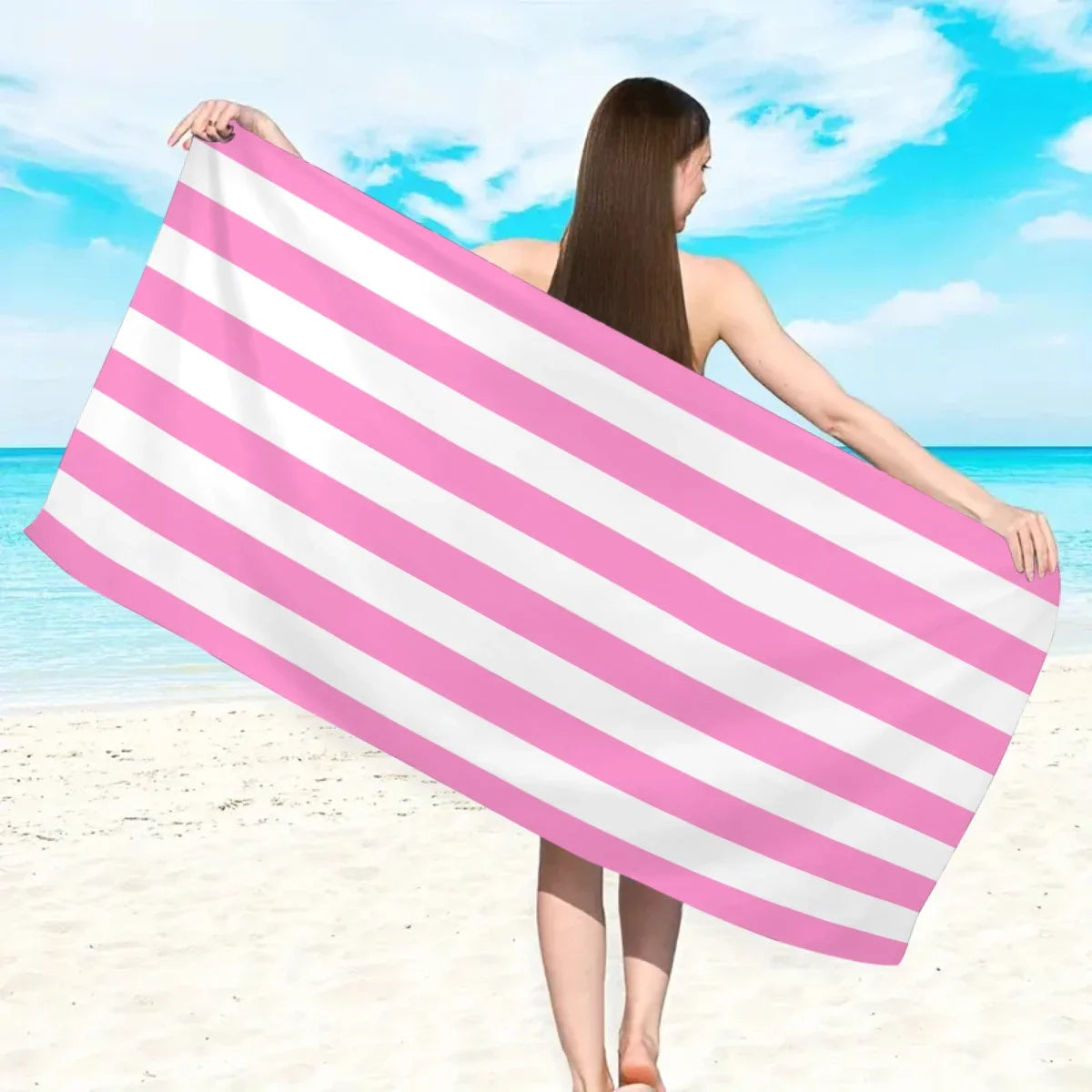 serviette de plage microfibre motifs cartoon séchage rapide - vue 3 sur 5