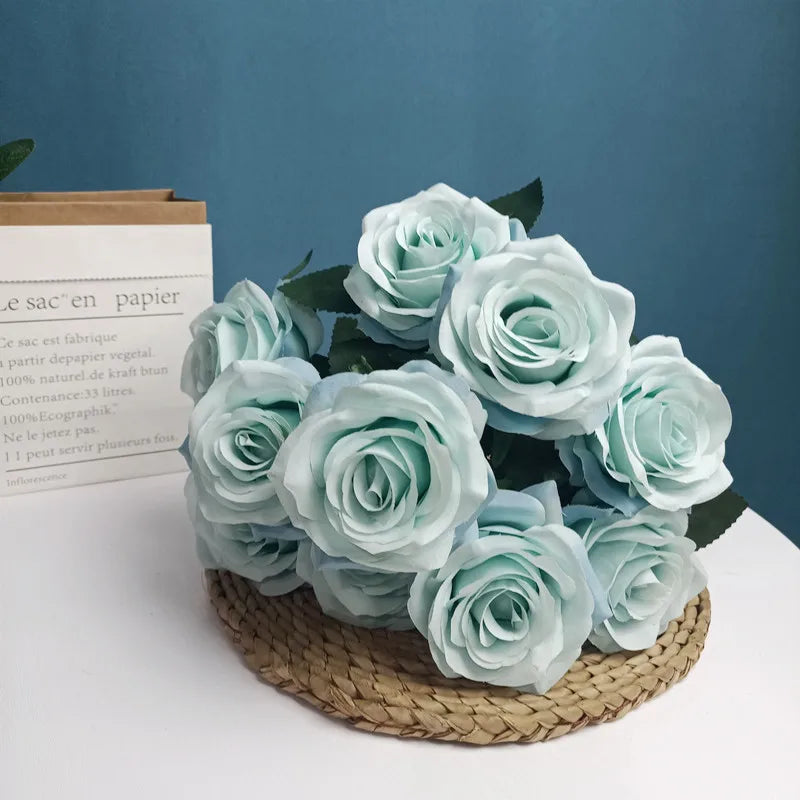 bouquet de roses artificielles pour mariage et décoration intérieure - vue 17 sur 30