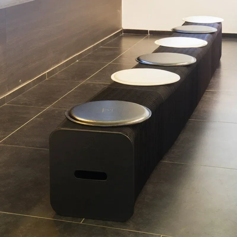 Creative and Environmentally Friendly Folding Retractable Low Stool, Fashionable Bench, Home and Restaurant, Paper Folding Chair - vue 13 sur 22