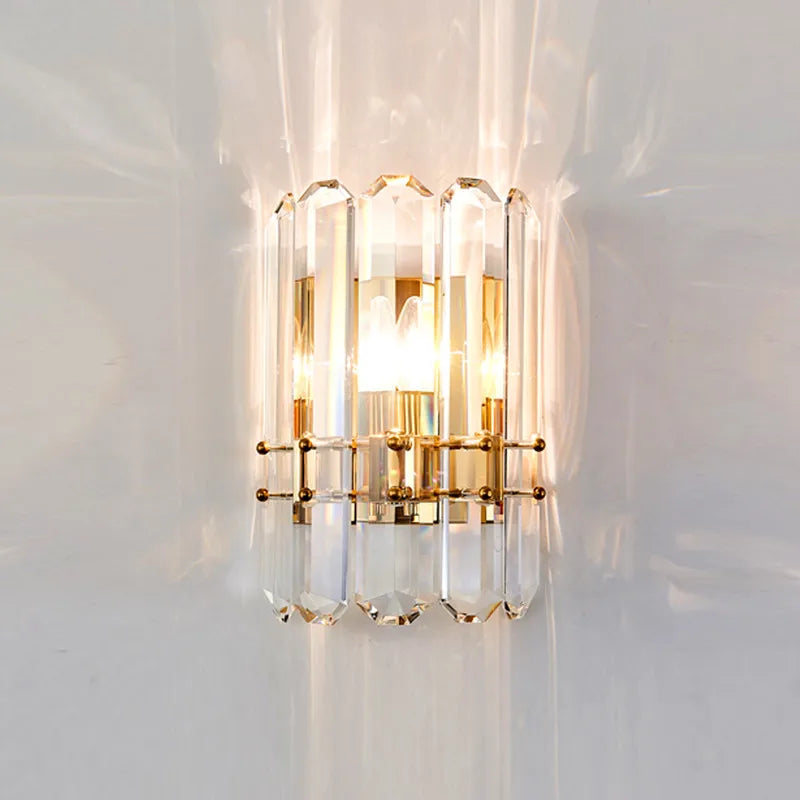 applique murale moderne mini cristal led prisme luminaire - vue 5 sur 5