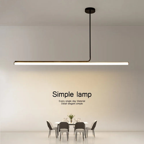 lustre led long moderne suspension décor luminaire suspendu