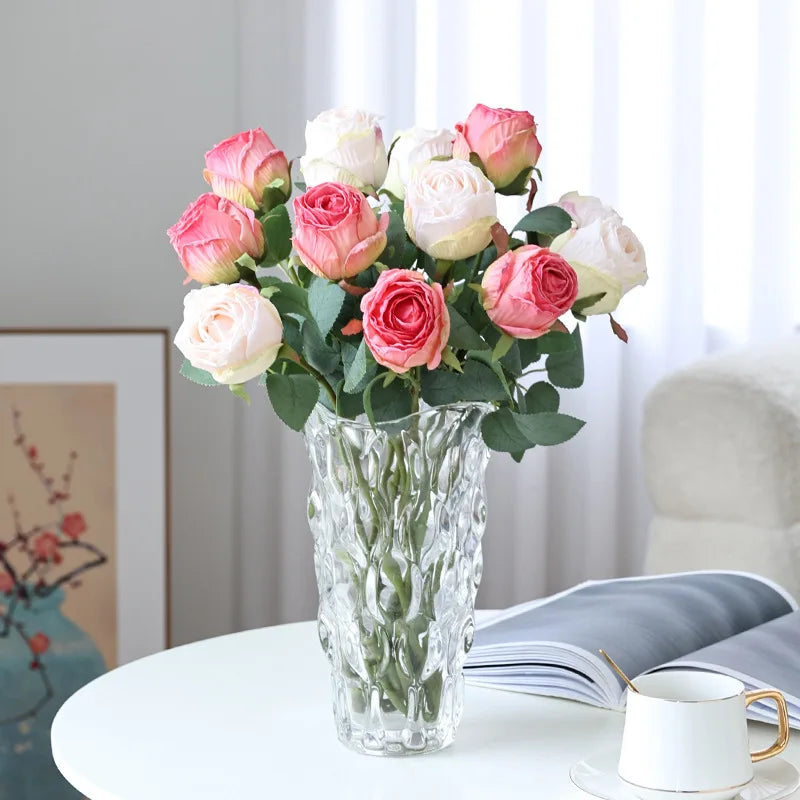fleur de rose artificielle pour décoration de mariage et table - vue 3 sur 12