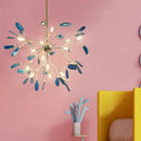 Kronleuchter aus natürlicher Achat mit farbigem LED-Licht für ein elegantes Interieur