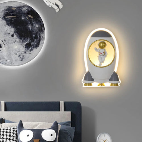 Kreative Wandleuchte Rakete für das Kinderzimmer - vue 4 sur 8