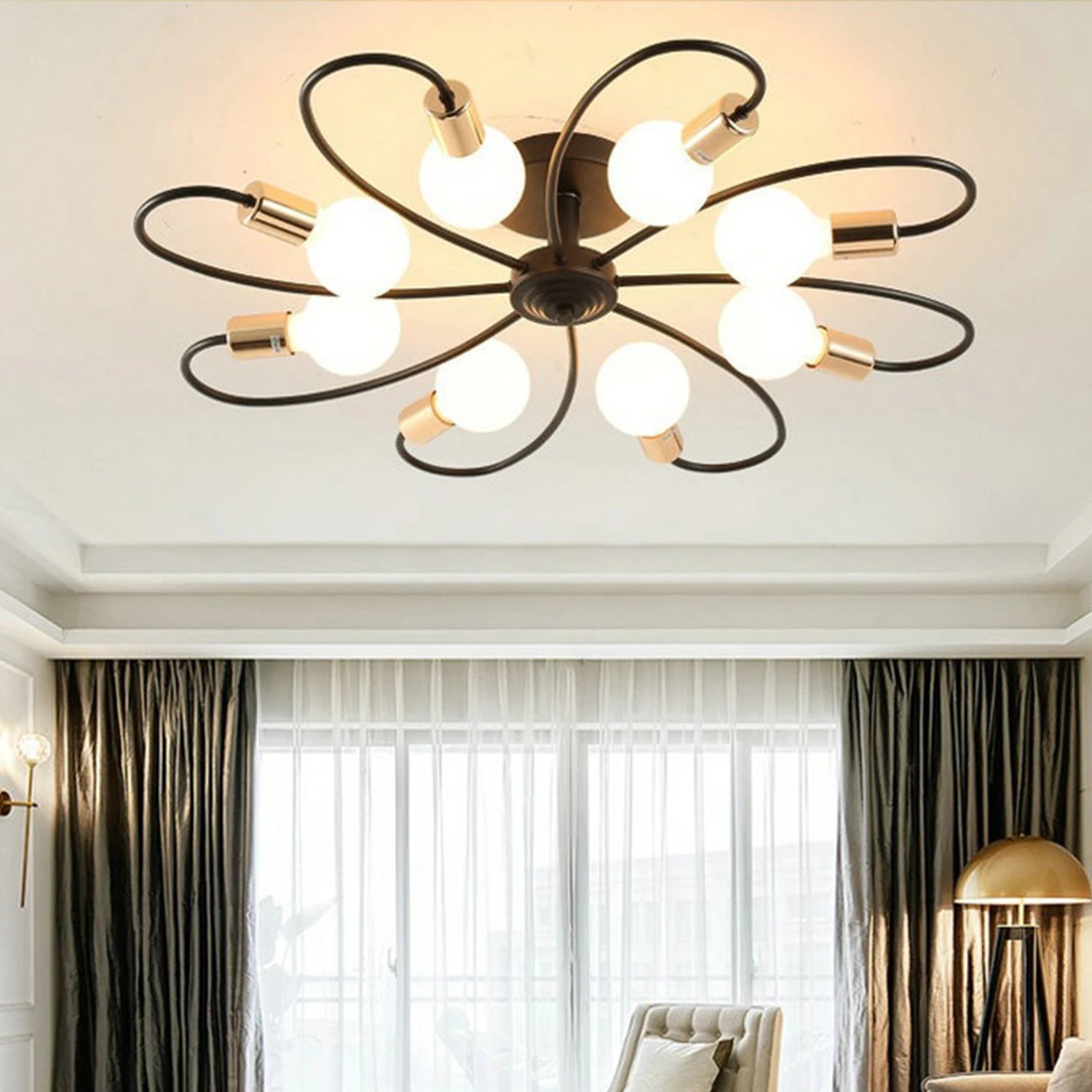 Plafonnier LED moderne plafond créative - vue 5 sur 24
