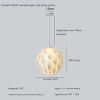 Suspension Créatif Nordique Fleur Acrylique Pin LED Simple Salon Chambre Enfants Décoration Éclairage Intérieur