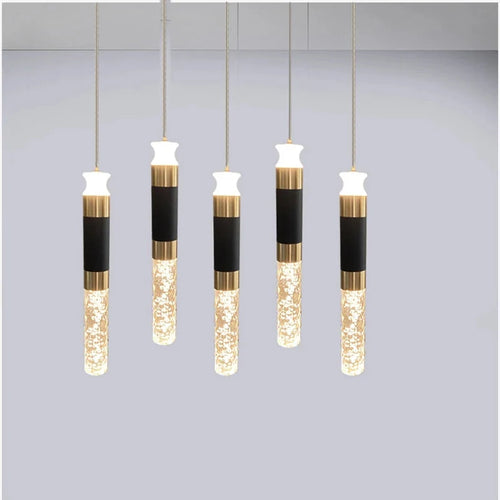 LED-Pendelleuchte mit zwei Lichtquellen aus nordischem Kristall - vue 5 sur 11