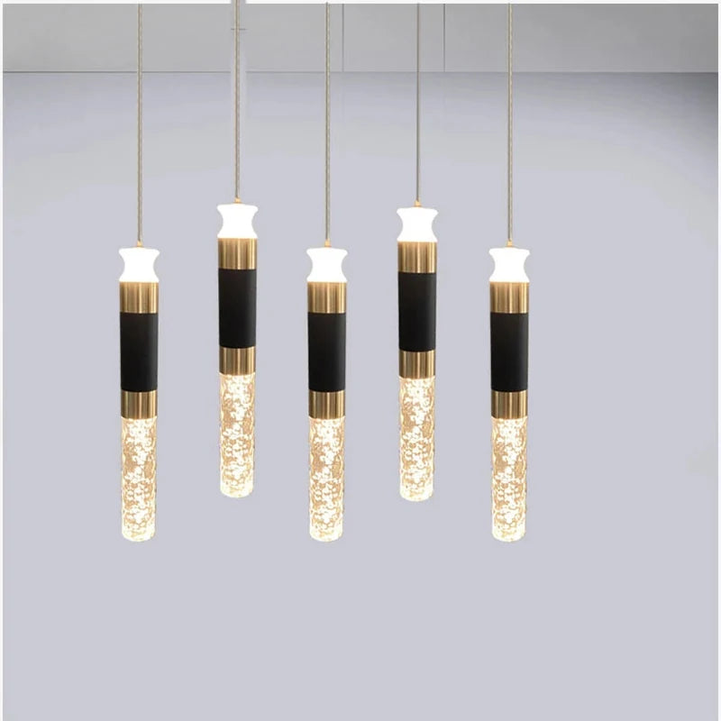 LED-Pendelleuchte mit zwei Lichtquellen aus nordischem Kristall - vue 5 sur 11