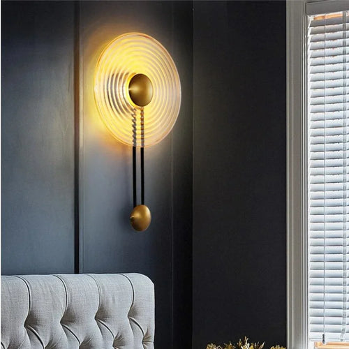 LED-Wandleuchte nordisch mit Wellen modern und schlicht - vue 5 sur 10
