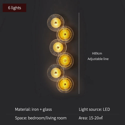 Moderne Kristall-Wandleuchte mit LED für Flur - vue 12 sur 11