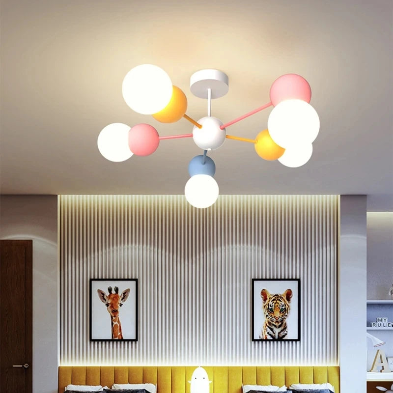 plafonnier happy planet led pour chambre d'enfant créatif et ludique - vue 5 sur 10