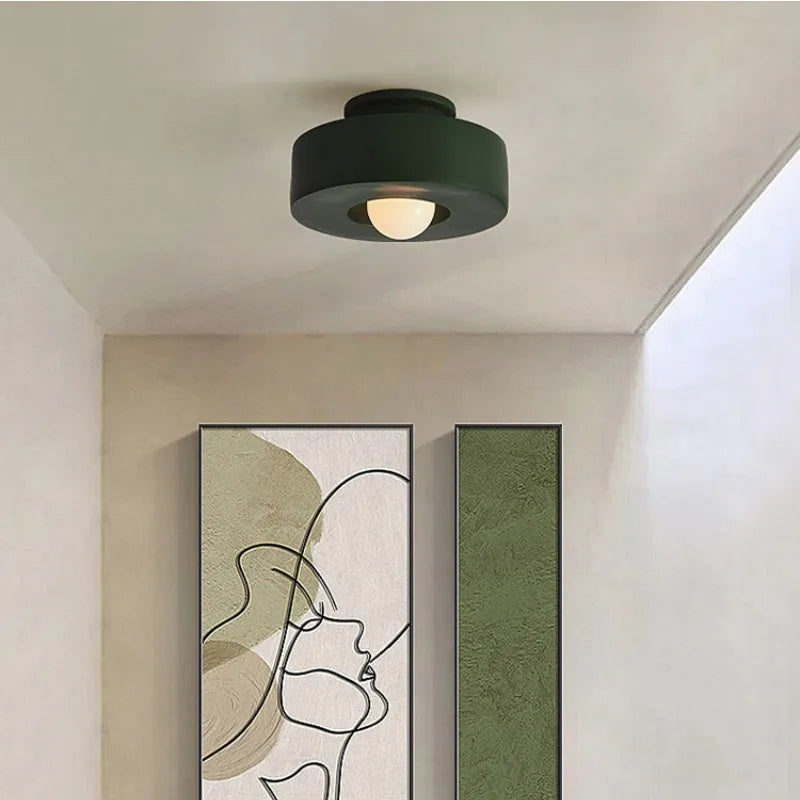 Nordique Wabi Sabi couloir Led plafonniers chambre E27 Led plafonnier moderne Lustre décor à la maison plafonnier luminaires - vue 3 sur 8