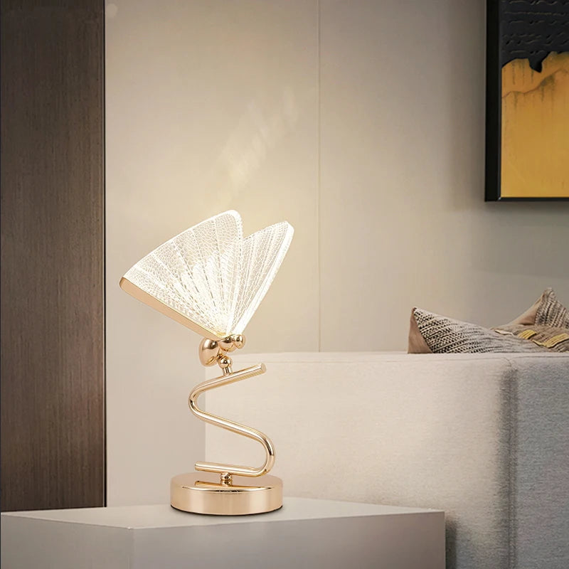 Lampe à poser LED Abat-jour papillon - vue 3 sur 8