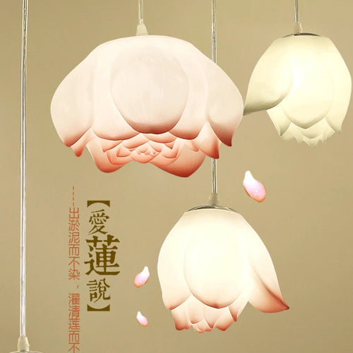suspension lotus en verre pour décoration d intérieur - vue 6 sur 18