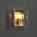 Elegante Wandleuchte aus Glas und Kupfer im nordischen Design