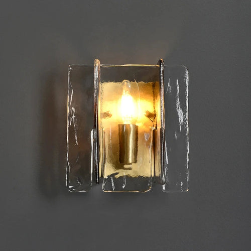Elegante Wandleuchte aus Glas und Kupfer im nordischen Design - vue 3 sur 7