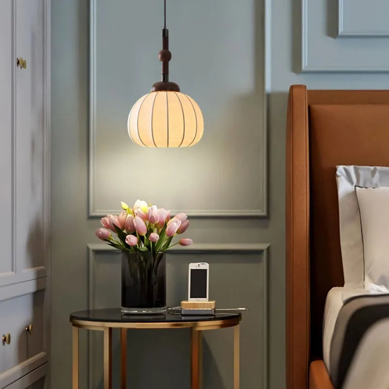 lustre de style chinois en soie et bois pour maison et magasin