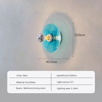applique murale modernes à led motif d'eau design en verre simples décoratives