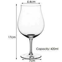 Verres à pied élégants relief pour cocktails vin