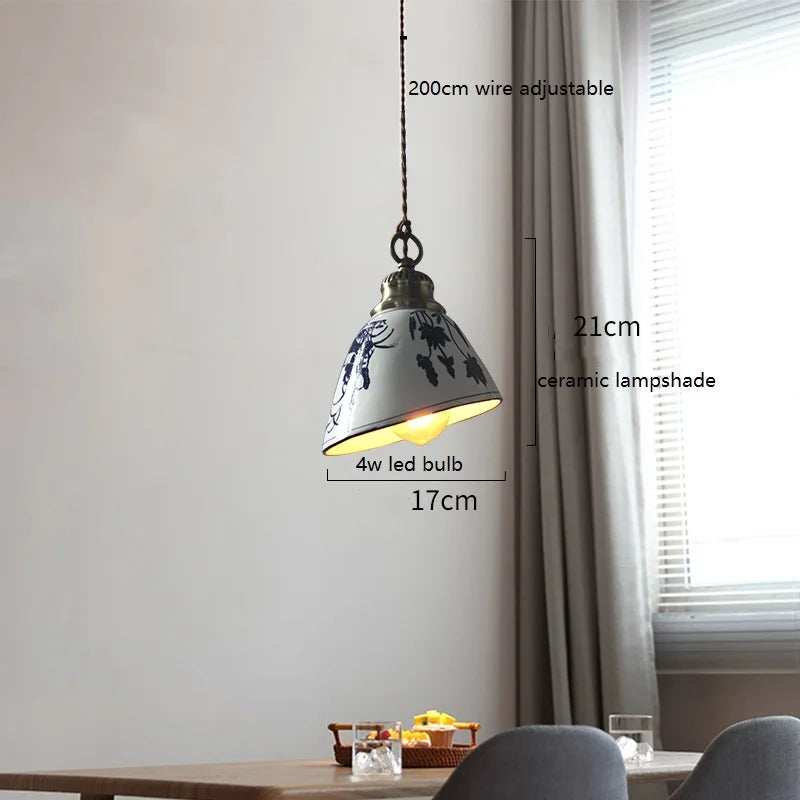Suspension led en céramique moderne simple