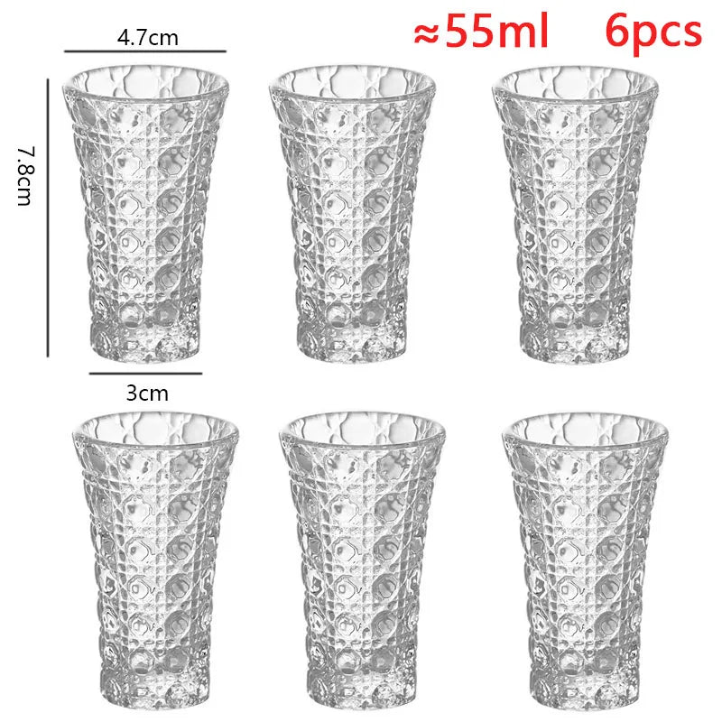 Ensemble 6 verres dégustation café alcool design minimaliste