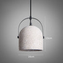suspension en béton design abat-jour terrazzo style industriel créatif
