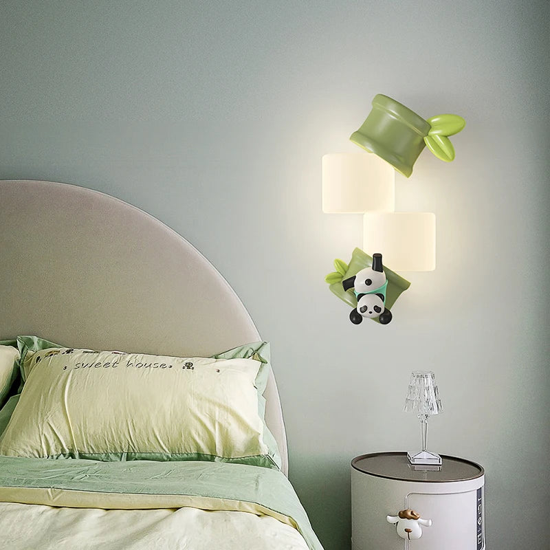 applique murale panda et lapin pour enfants éclairage ludique - vue 5 sur 9