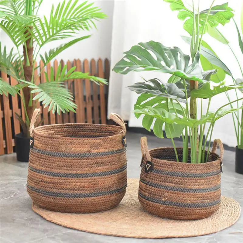 panier de rangement tissé pour jouets et vêtements - vue 8 sur 7