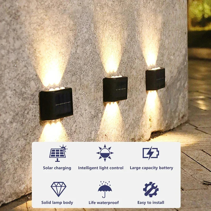 applique murale solaire à led éclairage extérieur étanche décoratif