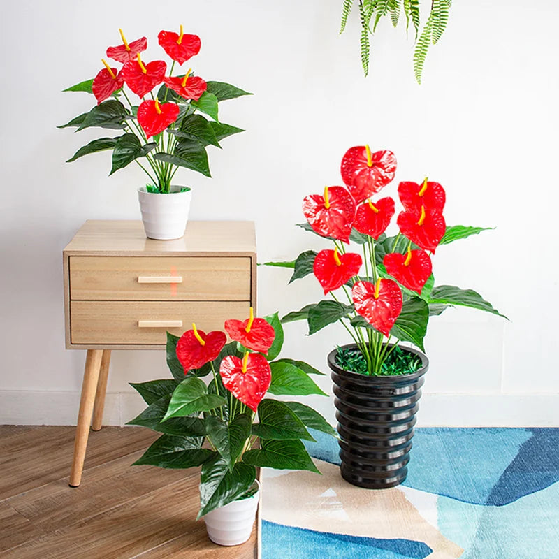 plantes artificielles monstera palmier anthurium décoration intérieure extérieure - vue 6 sur 9