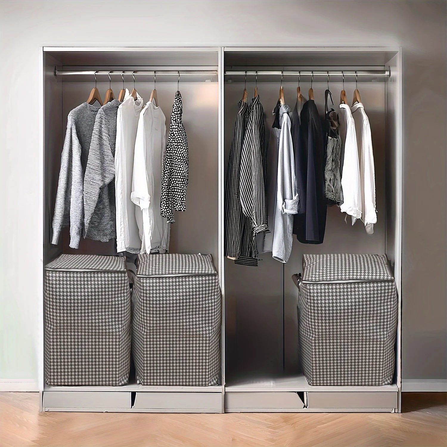 sac de rangement pliant grande capacité pour vêtements avec poignée - vue 7 sur 10
