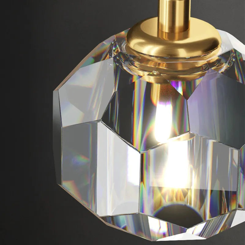 Lustre LED en cristal de luxe nordique - vue 4 sur 14