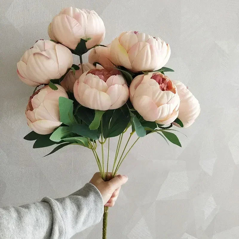 bouquets de pivoines artificielles pour décoration intérieure élégante - vue 5 sur 14