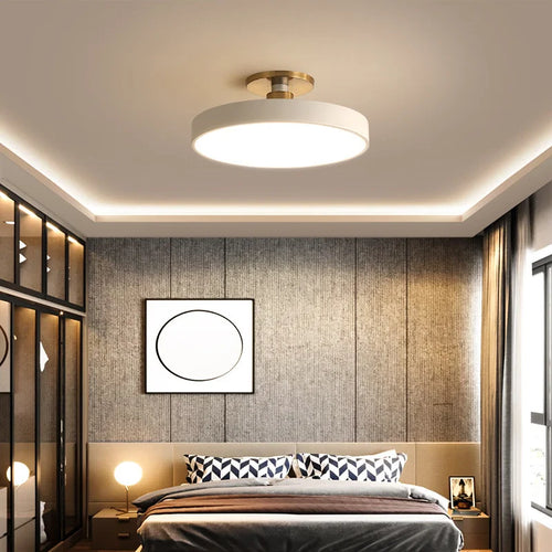 Kreative nordische LED-Deckenleuchte Macaron romantisch minimalistisch - vue 3 sur 13