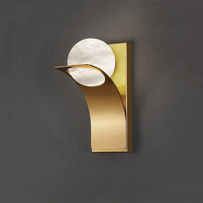 applique murale boule en marbre style américain rétro doré nouvelle collection