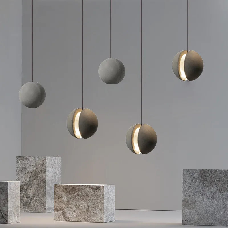 lustre moderne nordique led créatif design lune planète - vue 2 sur 14